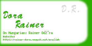 dora rainer business card